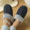 [Plush Slippers] Thick Plush Mid-Strip Minimalist Slippers | Stylish Home Indoor Bedroom Floor Slippers for Men and Women