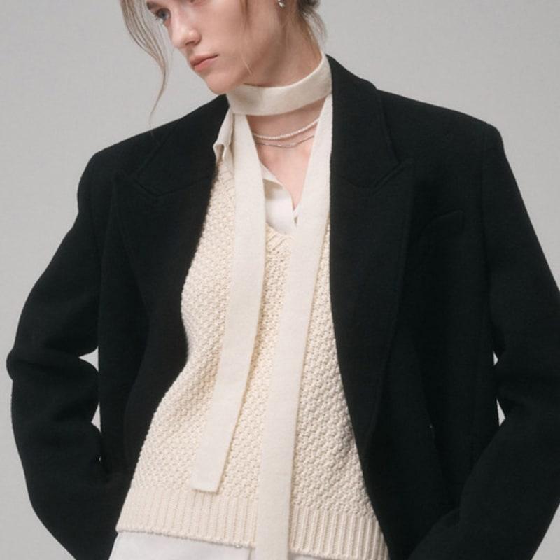 Saint Luxure 100% Kaschmir Dünner Schal Elfenbein