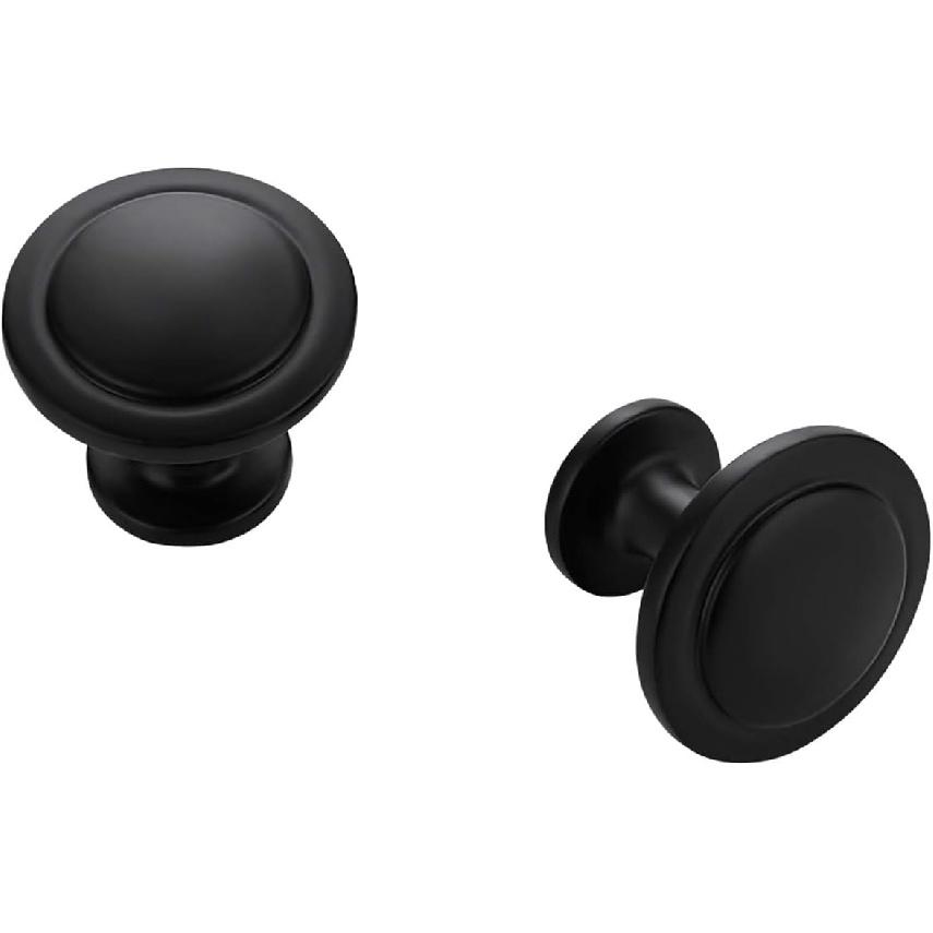 Ravinte 40 Pack Matte Black Cabinet Pulls 1-1/4 inch Kitchen Cabinet Knobs Drawer Knobs Dresser Drawer Pulls Door Dresser Handles for Cupboard