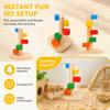 Colorful Small Animal Toy Wood Chew Climbing Toy Cute Pet Climbing Ladder  Cage Enrichment