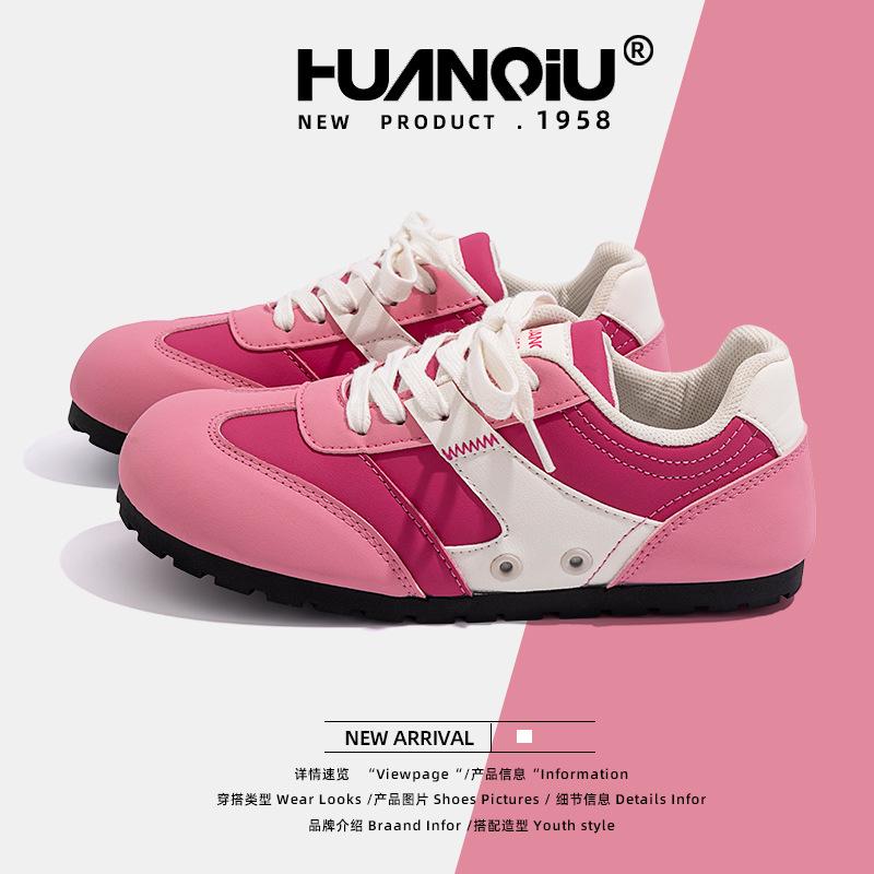 Global dragon fruit German training shoes women's 2025 new spring popular versatile casual flat baseplate shoes ZHQ9072