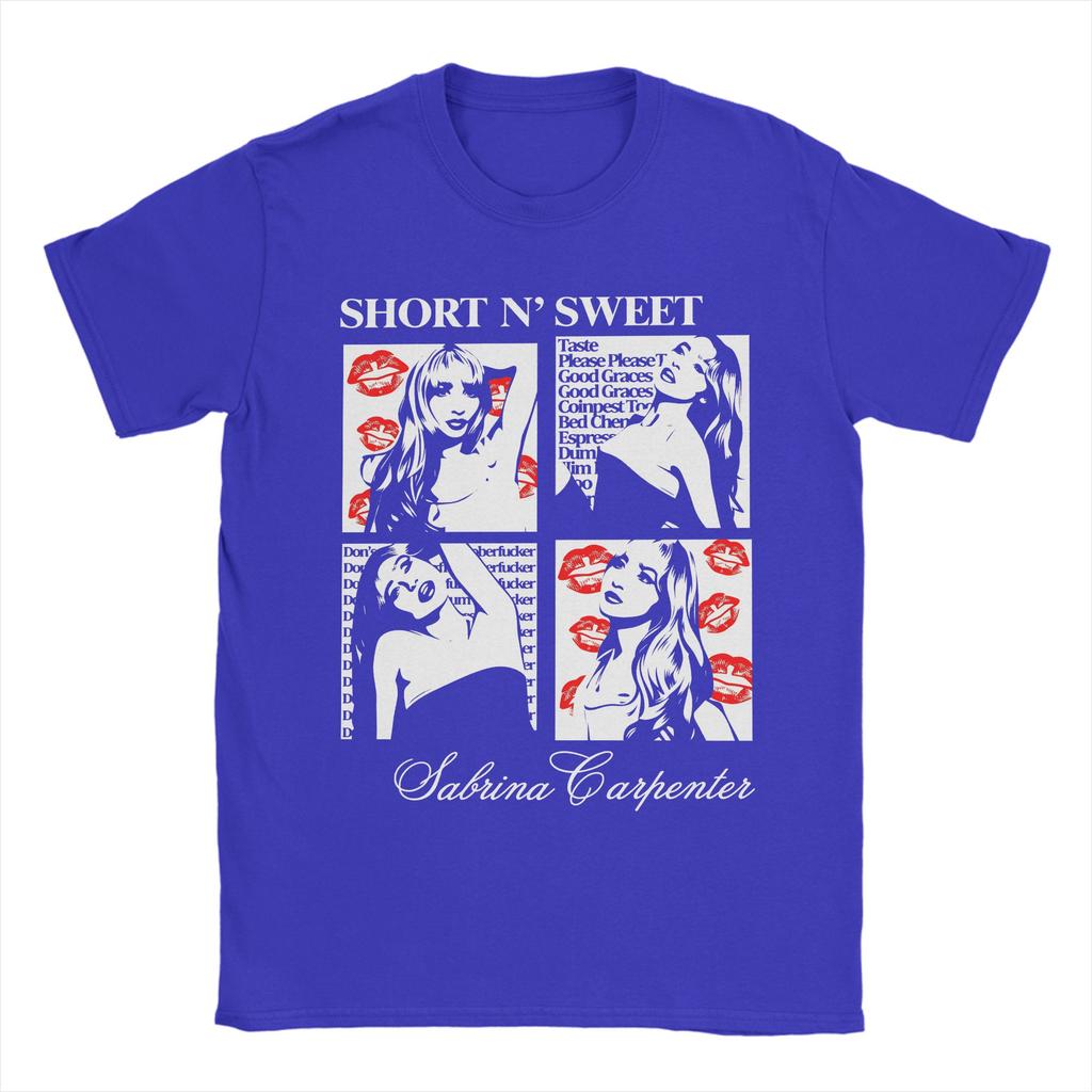 Mens TShirt Sabrina Carpenter Short N Sweet Vintage Pure Cotton Tees Short Sleeve T Shirt Round Neck Tops Original