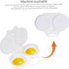 Food-grade Egg Steamer Dual Cavity Egg Cooker Kitchen Tools Microwave Egg Poacher  Kitchen