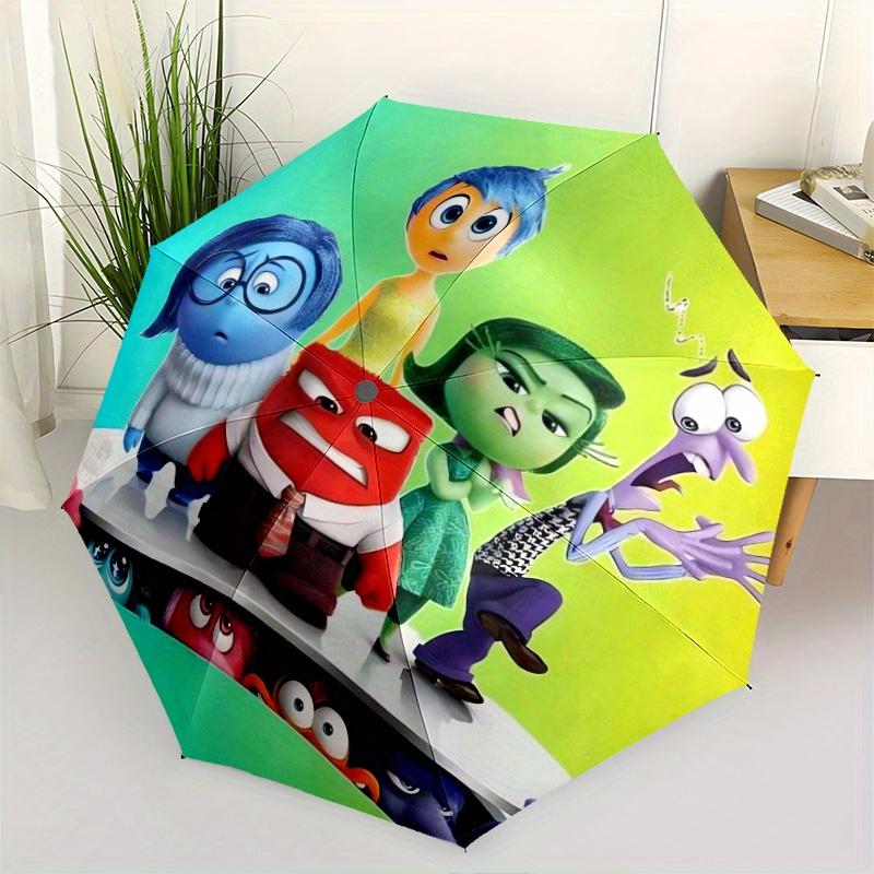 

Inside Out Emotion Character Automatic Folding Umbrella - 3 Folding Design, Vivid Cartoon Pattern, Suitable for Outdoor Activities, A Gift f