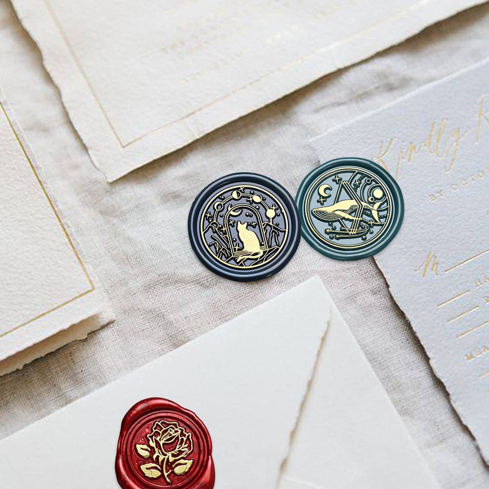 Sealing Wax Stamp Set - Sealing Stamp, Gift, Invitation, Wedding, Anniversary, Birthday, Celebration, Letter, Seal, Envelope, Gift Box (All In One Ful