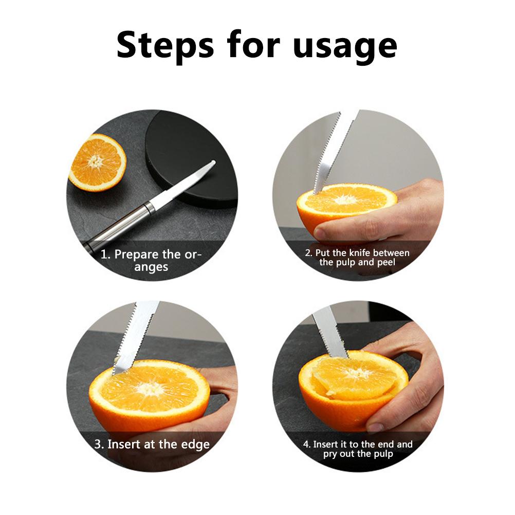 Stainless Steel Grapefruit Cutter Orange Citrus Peeler Household Fruit Cutter Kitchen Peeling Tools