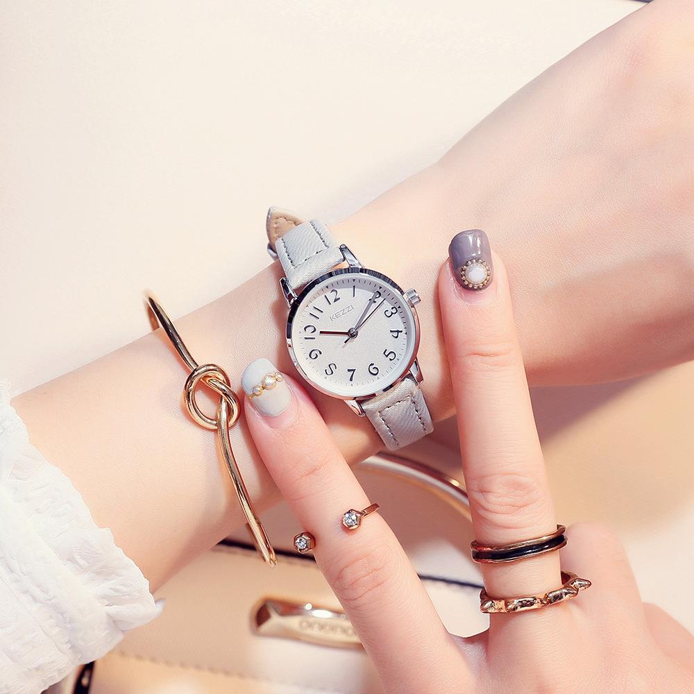 Belt Women's Watch Temperament Digital Scale Quartz Watch Casual Student Watch for Women