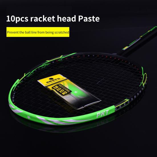 10Pcs Racket Protector Reusable Wear Resistant Faux Leather Good Toughness Racket Head Stickers for Sport