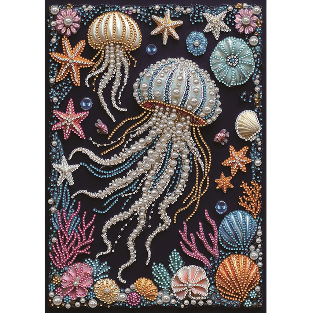 Owl Jellyfish Special Shaped 5D DIY Partial Drill Diamond Painting Kits for Adults Home Decor Diamonds Dots Gem Art Kits 30x40cm