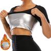 Kompressionspassform Sauna Schweißshirt Schweißresistent Formgebendes Top Schweißkurzarm Fitnessstudio Fitness