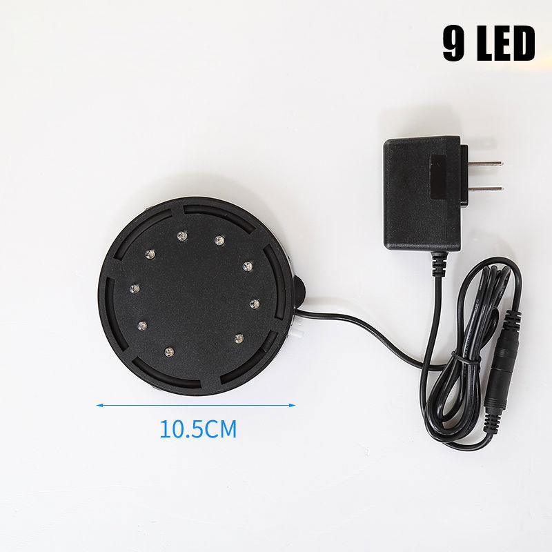 Aquarium Underwater Led Light Air Bubble Stone Colorful For Fish Tank Round Lamp