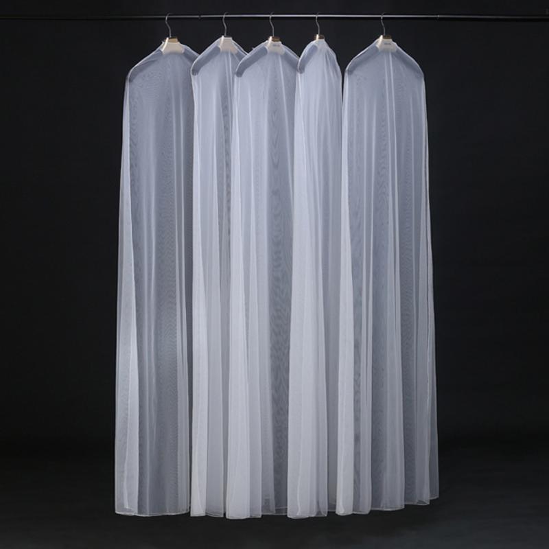 Breathable Waterproof Garment Cover Dustproof Clothing Protector Reusable Bridal Gown Long Coat Bag for Closet Travel