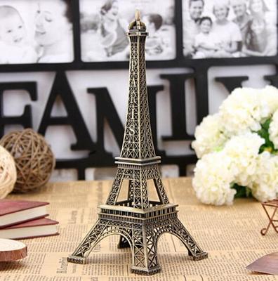 Bronze Ton Paris Eiffelturm Figur Statue Vintage Legierung Modell Dekor 13Cm