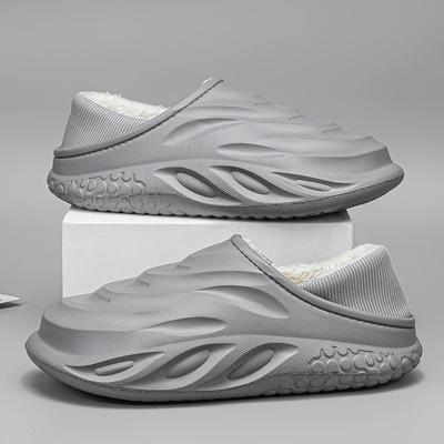 Slippers for Men Add Velvet Heel Covering Non-Slip Wear-resistant Waterproof Couple Women Home Shoes Shoes for Men Warm New