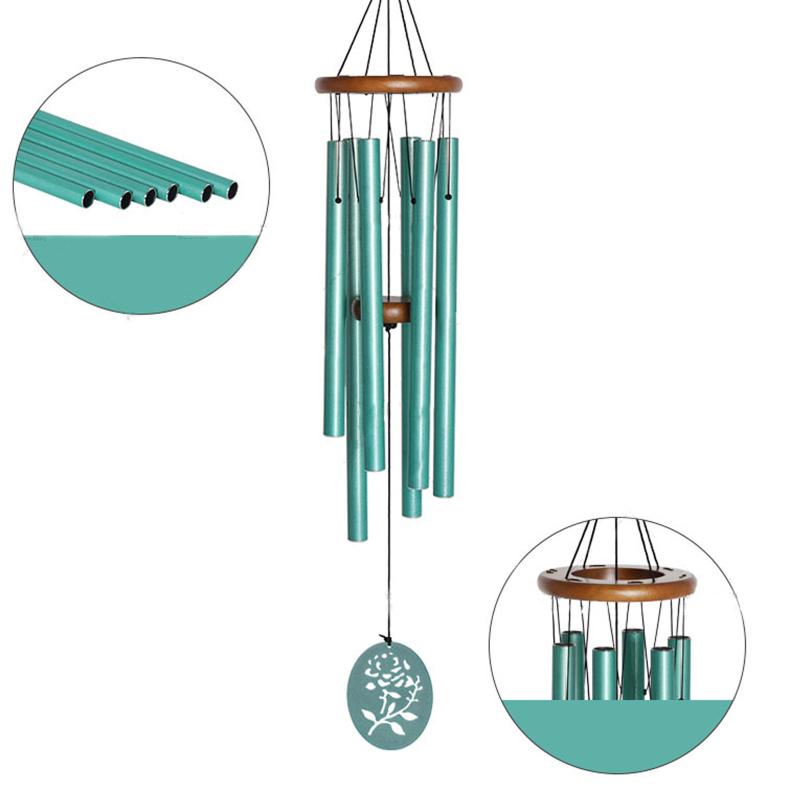 

Мемориальные колокольчики, колокольчики сочувствия с 6 алюминиевыми трубками, уникальный рингтон, 32-дюймовый ветер с памятью