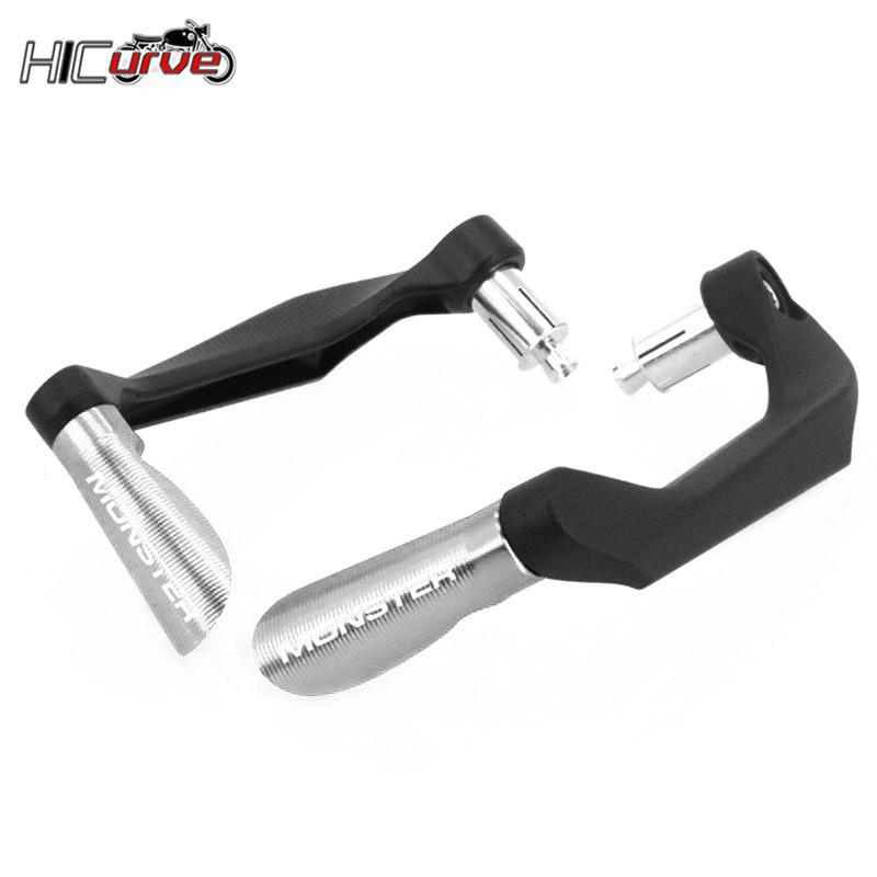 Motorcycle CNC Handlebar Grips Guard Brake Clutch Levers Guard Protector For Monster 696 821 695 797 1200 1200S 1100 1100S