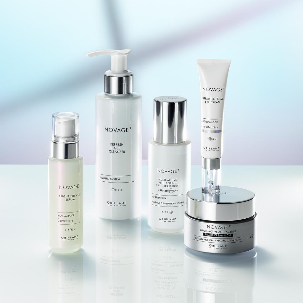 Oriflame Novage+ Bright Intense Set 5 Teile.