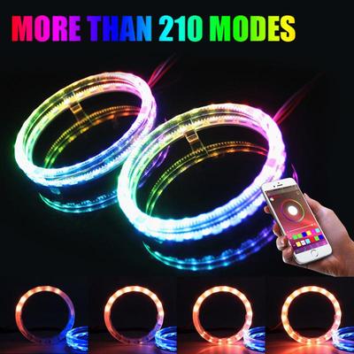 Angel Eyes Multicolor RGB LED Halo Rings Lumini Semnțiale dinamice, curgătoare, lampă de rulare pentru far