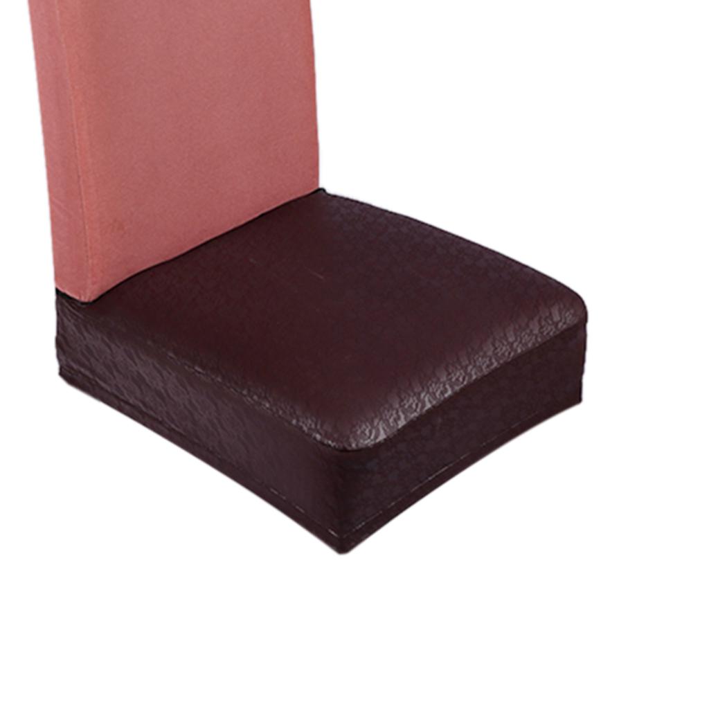 PU Leather Stretch Slipcover Dining Chair Cover Banquet Seat