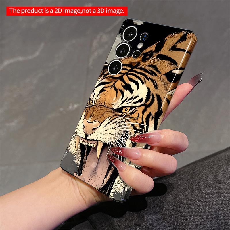 2DFlat Samsung phone case Roaring Tiger Art Phone Case Applicable to Galaxy S23 S24 S25ULTRA S26 A12 A14 A15 A16 A54 A55