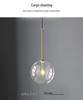 Nordic Minimalist Transparent Glass Ball Pendant Light for Bedroom or Bar