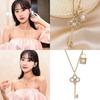 Stylish 2021 Key Lock Zircon Necklace For Women With Elegant Alloy Design And Chic Ins Fashion
