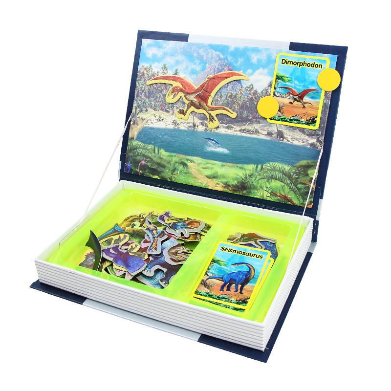 Children Intelligent Magnetic Book Kids Early Education Puzzle Toys Dress Up DIY 3D Puzzles Jigsaw Brain Training Game Gift Toy