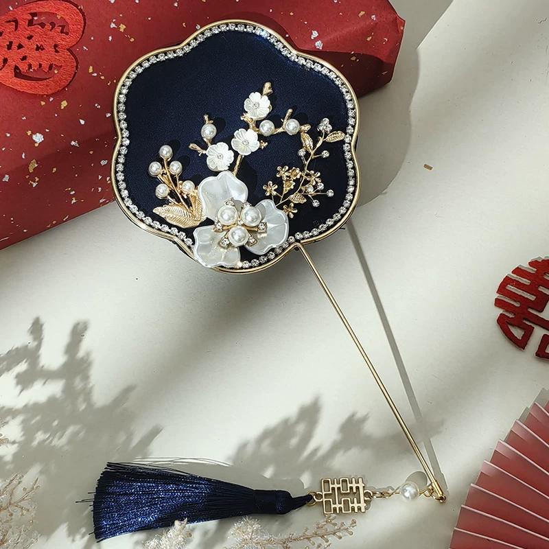 Bridal Gown Palm Xiuhe Handheld Props Small Fan