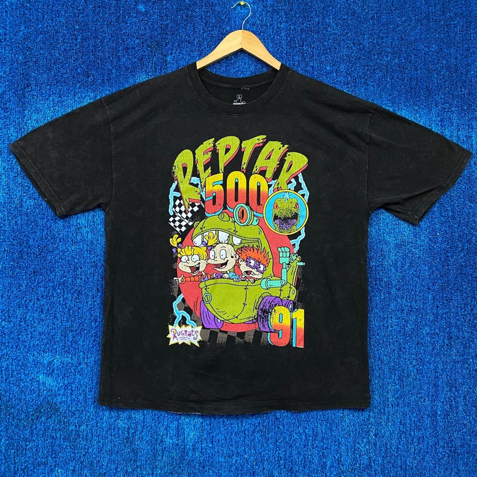 Nickelodeon Rugrats“Reptar 500”Graphic Mineral Wash T-Shirt Size L XXL