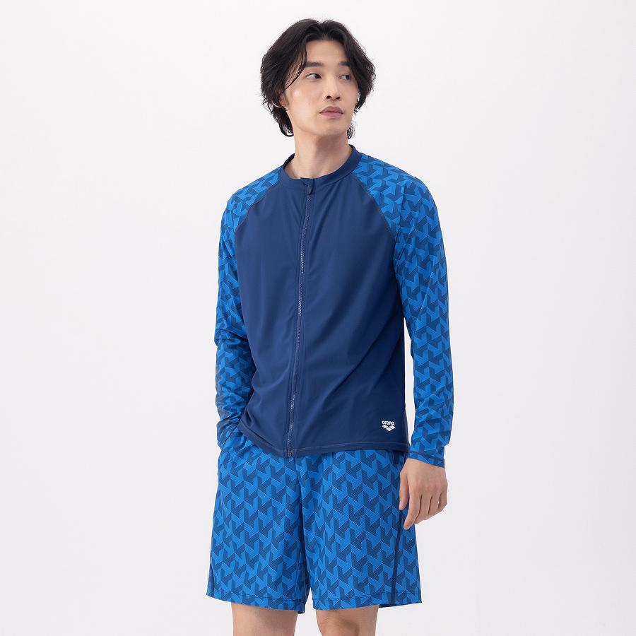 Alena Nobly Leisure Zip-Up Rash Guard Set A4Bm1Pc11Nvy