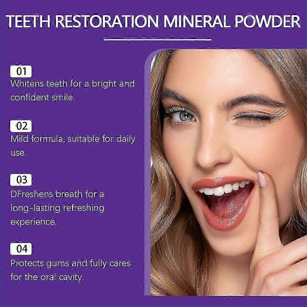 2X New Dental Restoration Mineral Powder, Mineral Tooth Powder, Teeth Whitening
