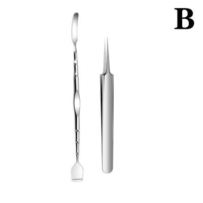 Spatule pour enlever les points noirs à deux faces, nettoyeur de pores, nez, visage, imperfections, pince à points noirs, outil de salon de beauté et de santé