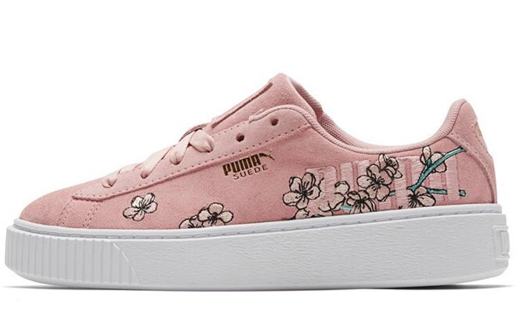 PUMA Platform Floral Pink Blue Women s 370806-03 35.5