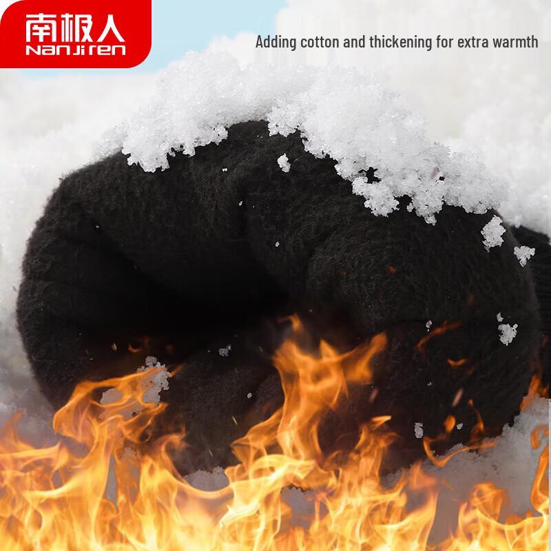 Nanjiren Men's Winter Waterproof Snow Gloves