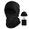 Tactical Fleece Hat&Scarf Set Thermal Head Cover Winter Warm Balaclava Face Mask Sports Cycling Bonnet Neck Protector