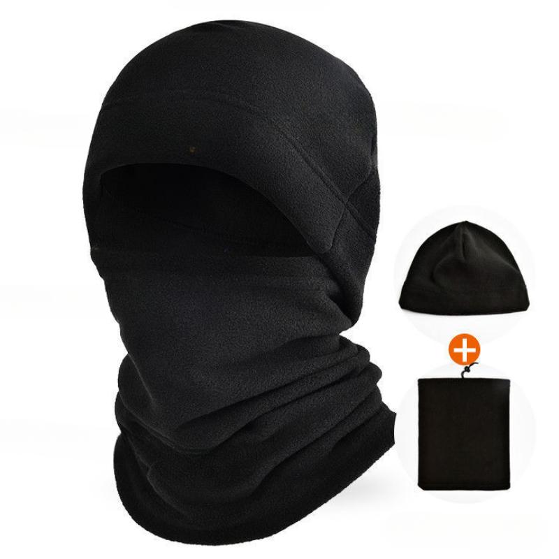 Tactical Fleece Hat&Scarf Set Thermal Head Cover Winter Warm Balaclava Face Mask Sports Cycling Bonnet Neck Protector