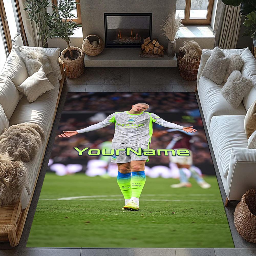 Haaland 28 Personalized Name Area Rug Perfect for Game Room Entryway Decorate Room Playrooms Anti-slip Rug Decorate Offices