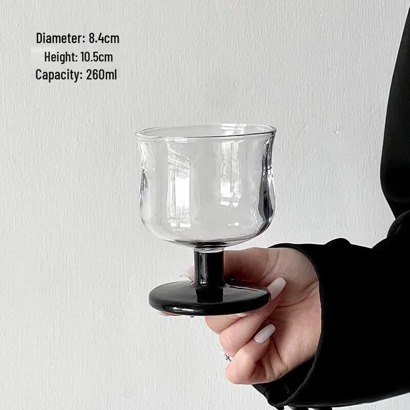QW Niche Retro Waist-Cinched Glass Coffee Cup