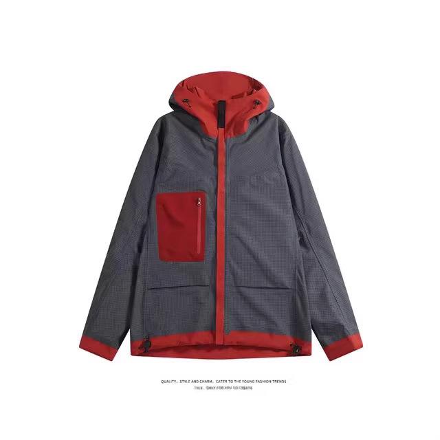 Giacca da Alpinismo Hardshell da Uomo Impermeabile Antivento con Cappuccio - Traspirante, Confortevole, Capospalla Casual da Esterno per Autunno/Inverno