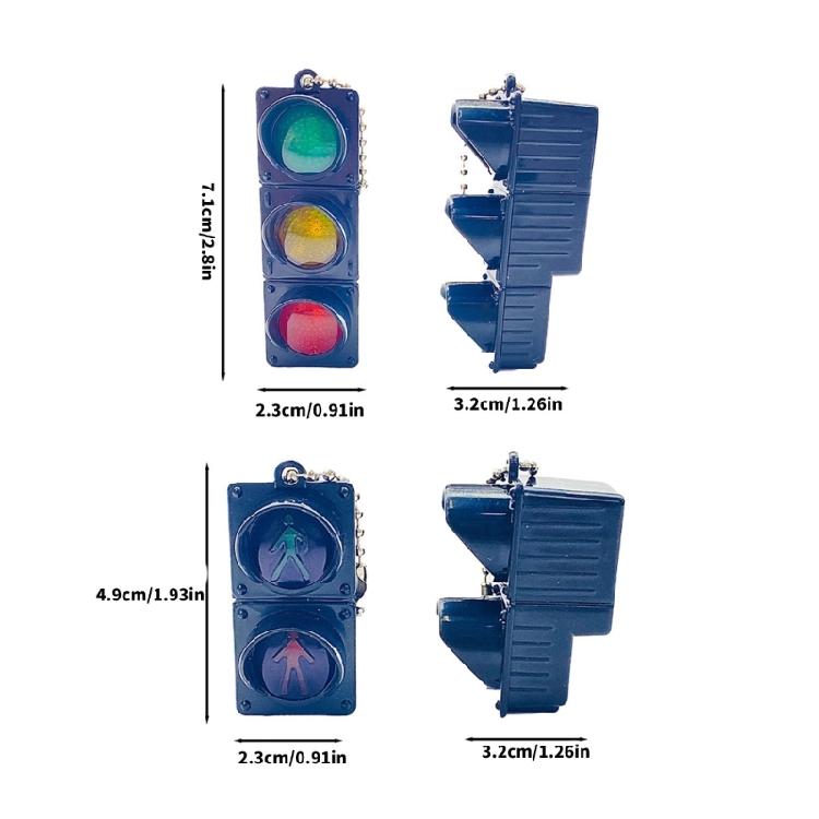 2 Stück Neuheit Ampel Schlüsselanhänger Set Lustige Ampel Schlüsselanhänger Schmuck zur Persönlichkeitsentfaltung von Taschen