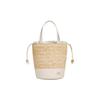 Charles & Keith Small CK Color Block Drawstring Closure Casual Versatile Leather Bucket Bag Crossbody Bag Tote Bag Medium Women bags SL2-10782395