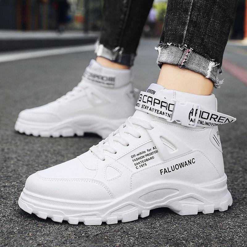 20254new fashion boots men's high-top British trend all-match Korean version sports leisure breathable mid-top tooling boots