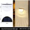 Solar Semicircular Outdoor Step & Wall Lights for Courtyard and Balcony Decor