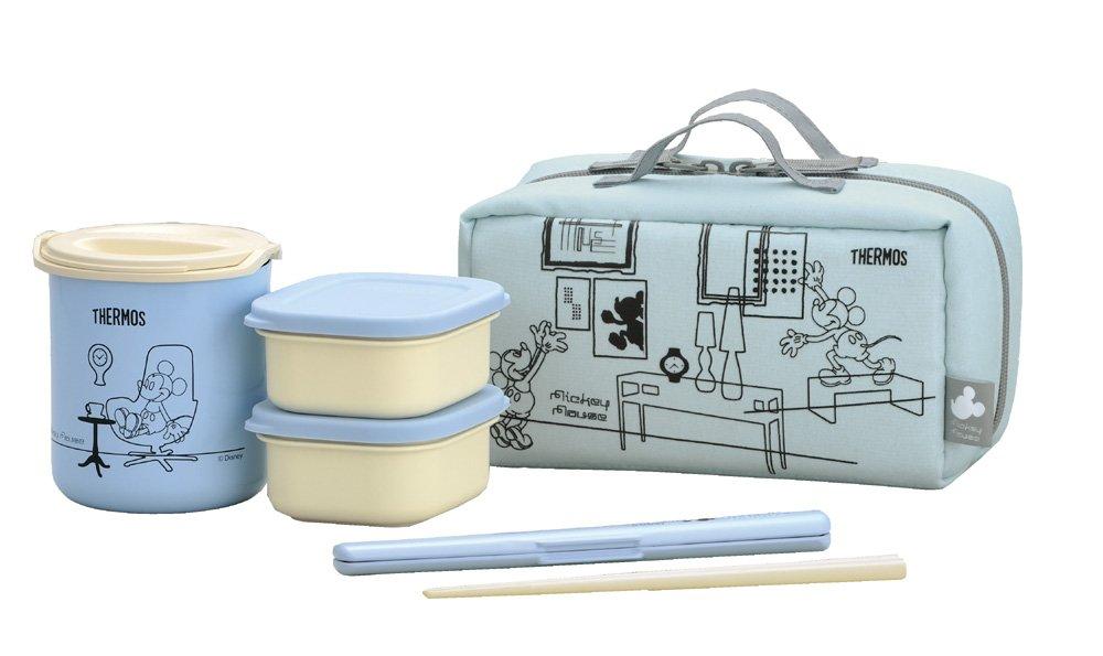 

THERMOS Insulated Lunch Box, Mickey Mouse, Approx. 0.6 Cup, Blue, DBQ-250DS BL