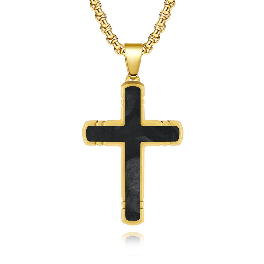 2025 Cross Pendant Men's Fashion Simple Personalized Jewelry Exquisite Gift Necklace