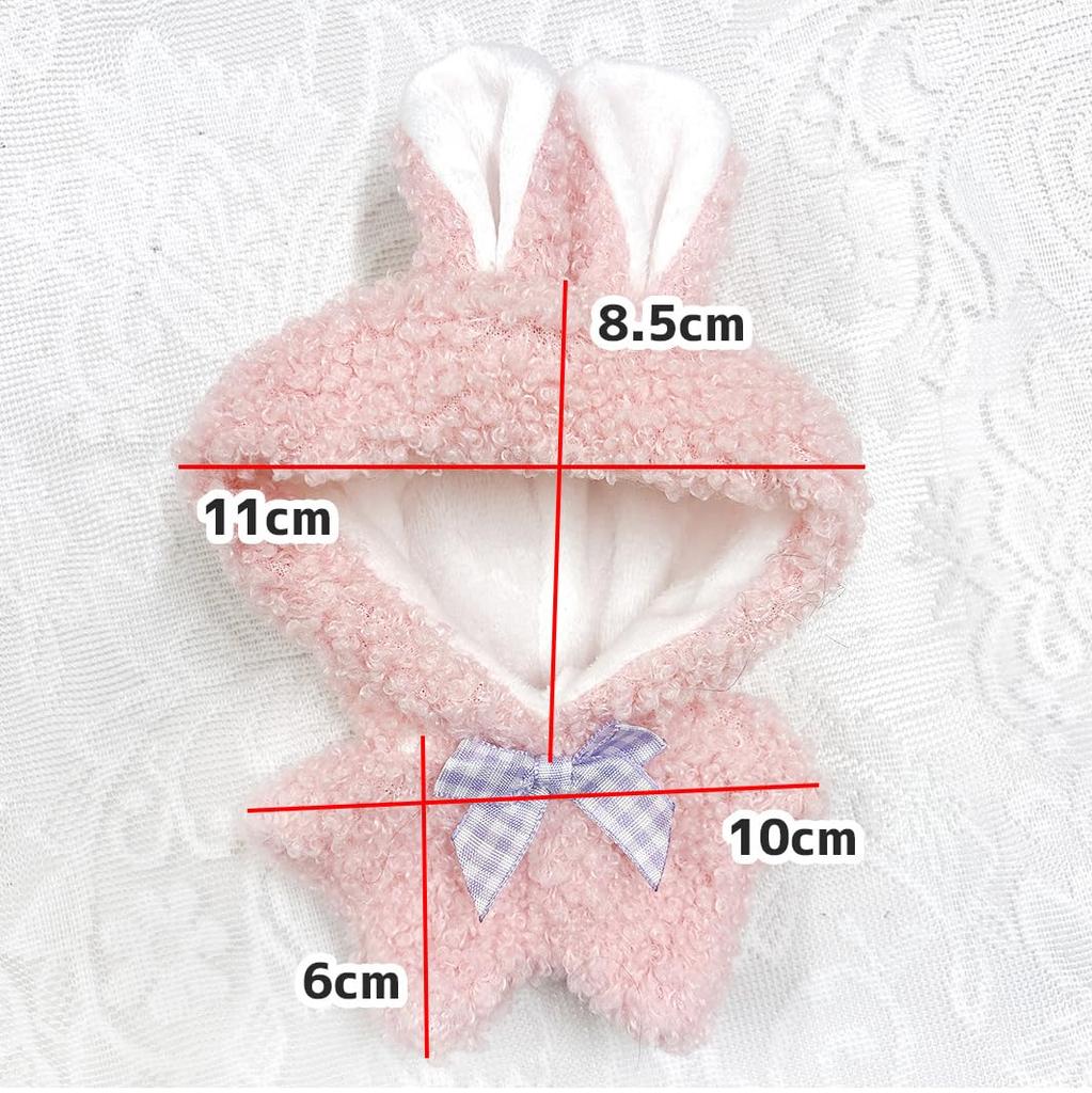 Rosa g.trigger Plüschtier Kigurumi (10 cm) Baumwoll-Puppenkleidung für 10cm Kaninchen, Kompatibel mit Oshi-Nui (Gebraucht)