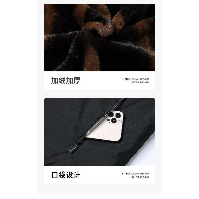 Autumn and winter new graphene cotton jacket men's winter cotton jacket dad suit fleece outdoor jacket thickened men's trend cotton clothes