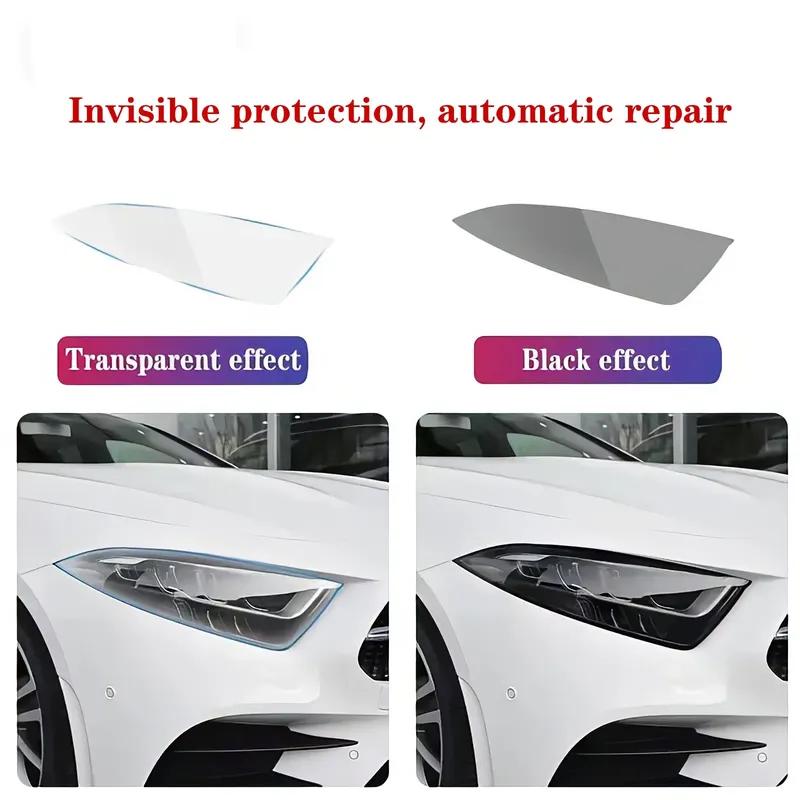 Pentru Volvo XC90 2015-2025 Folie protectoare faruri auto Autocolant protector TPU negru afumat anti zgârieturi și anti zgârieturi refit