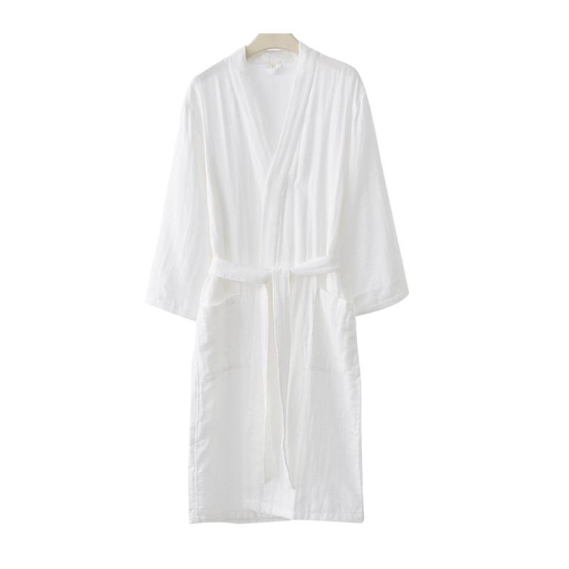 Accappatoio Yukata in Garza di Cotone a 3 Strati, Motivo delle Quattro Stagioni Giapponesi: Indumenti Morbidi e Assorbenti per Casa e Salone