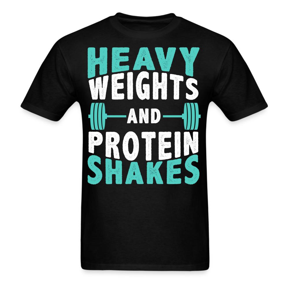 

Heavy weights and protein shakes shirt Gym Fitness T-Shirt size S-6XL XL